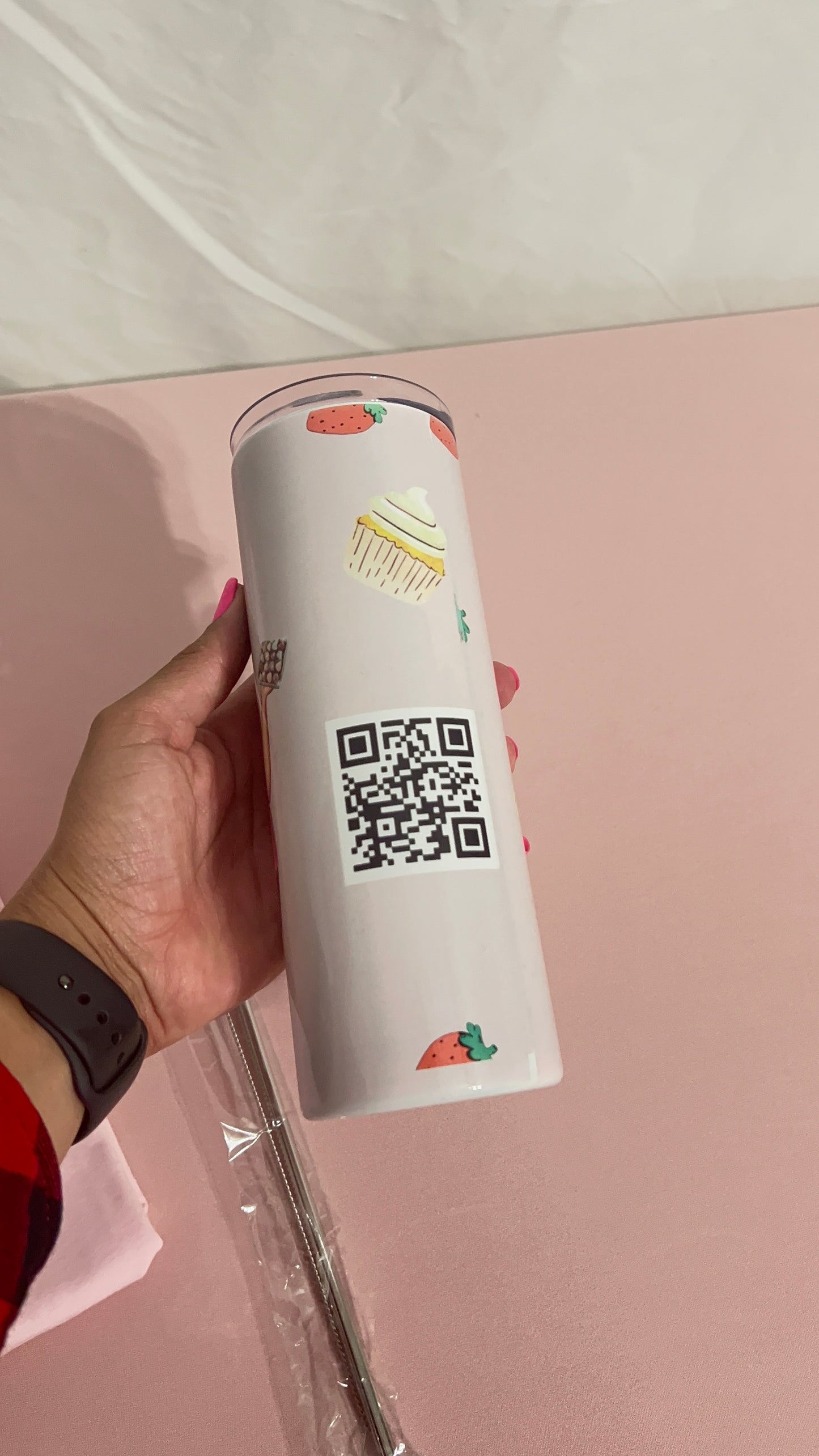 Custom Business Tumbler with QR code