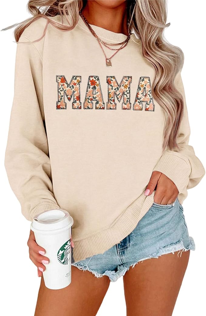 Custom Embroidered Mama Crewneck with Kids Names