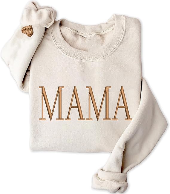 Custom Embroidered Mama Crewneck with Kids Names