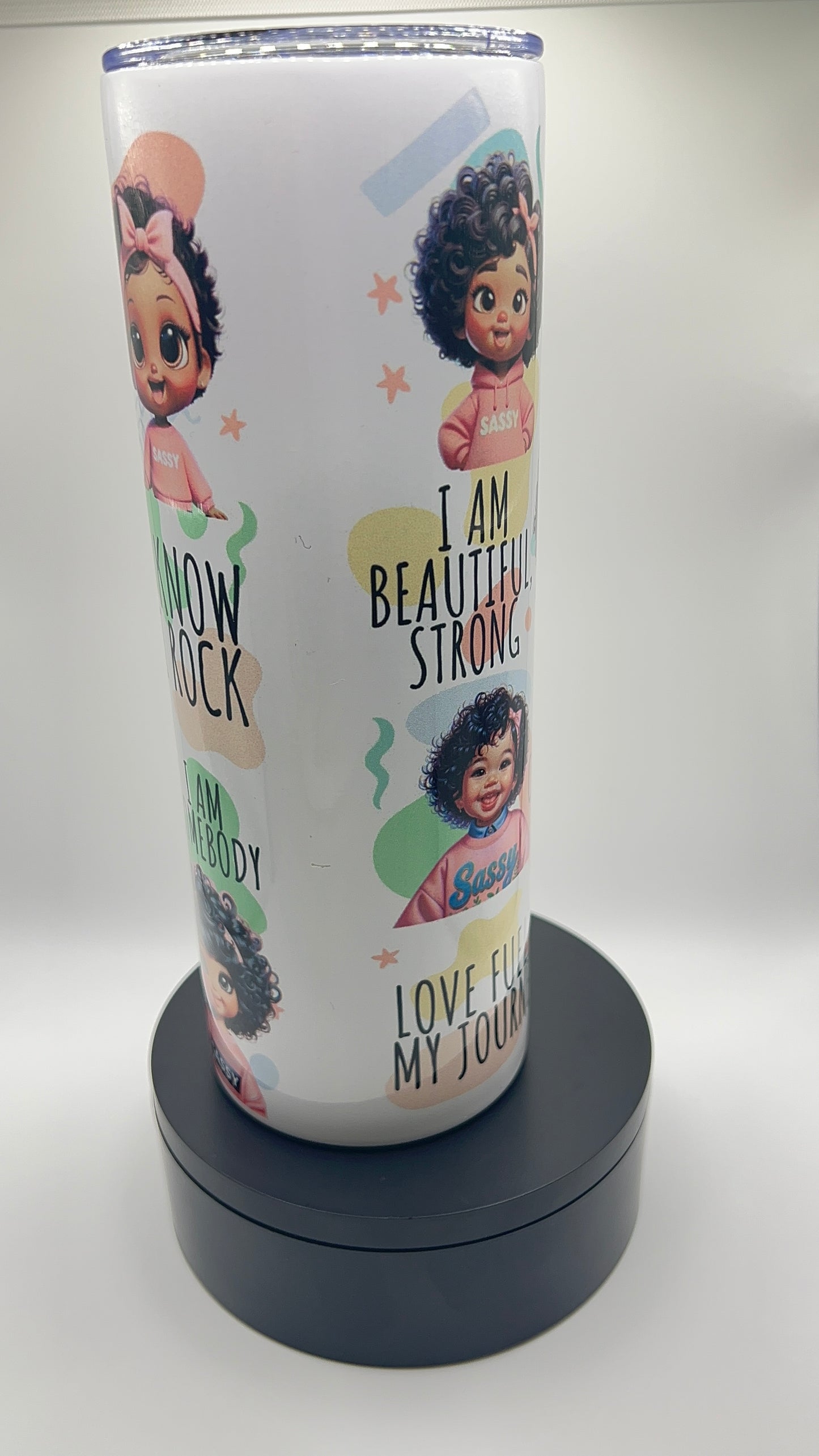 Black Girl Affirmations Skinny Tumbler