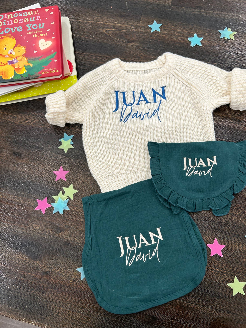 Embroidered baby sweater