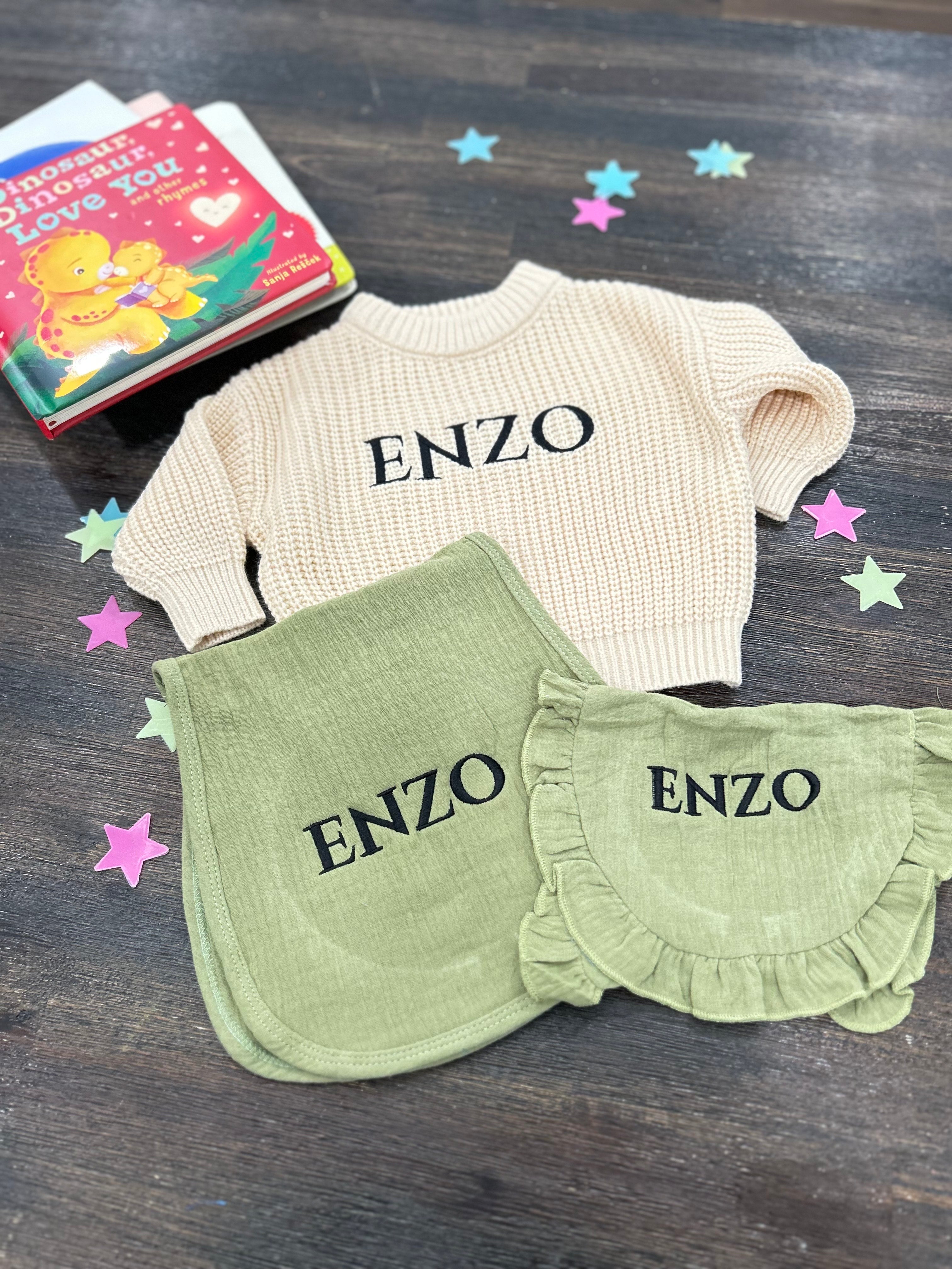 Embroidered baby sweater