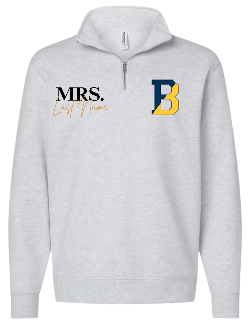 Custom Embroidered Teacher Quarter Zip up