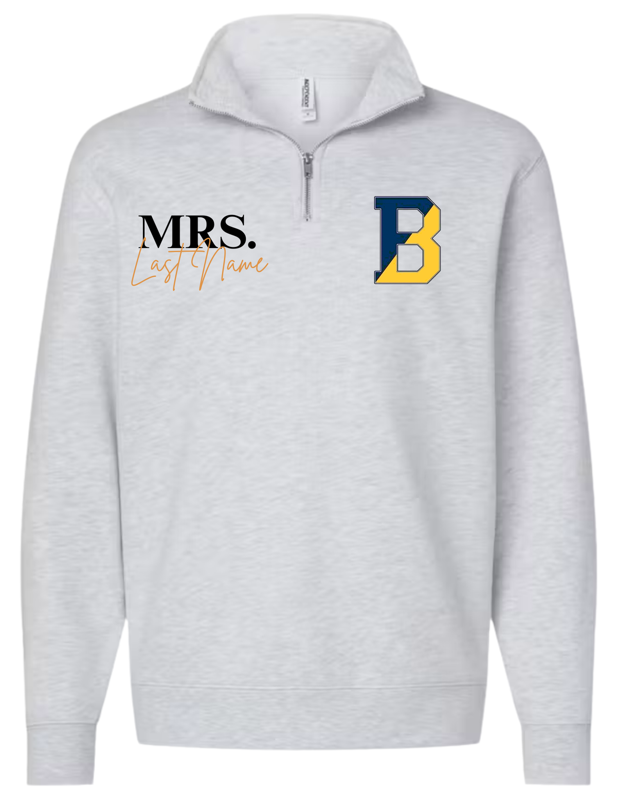 Custom Embroidered Teacher Quarter Zip up
