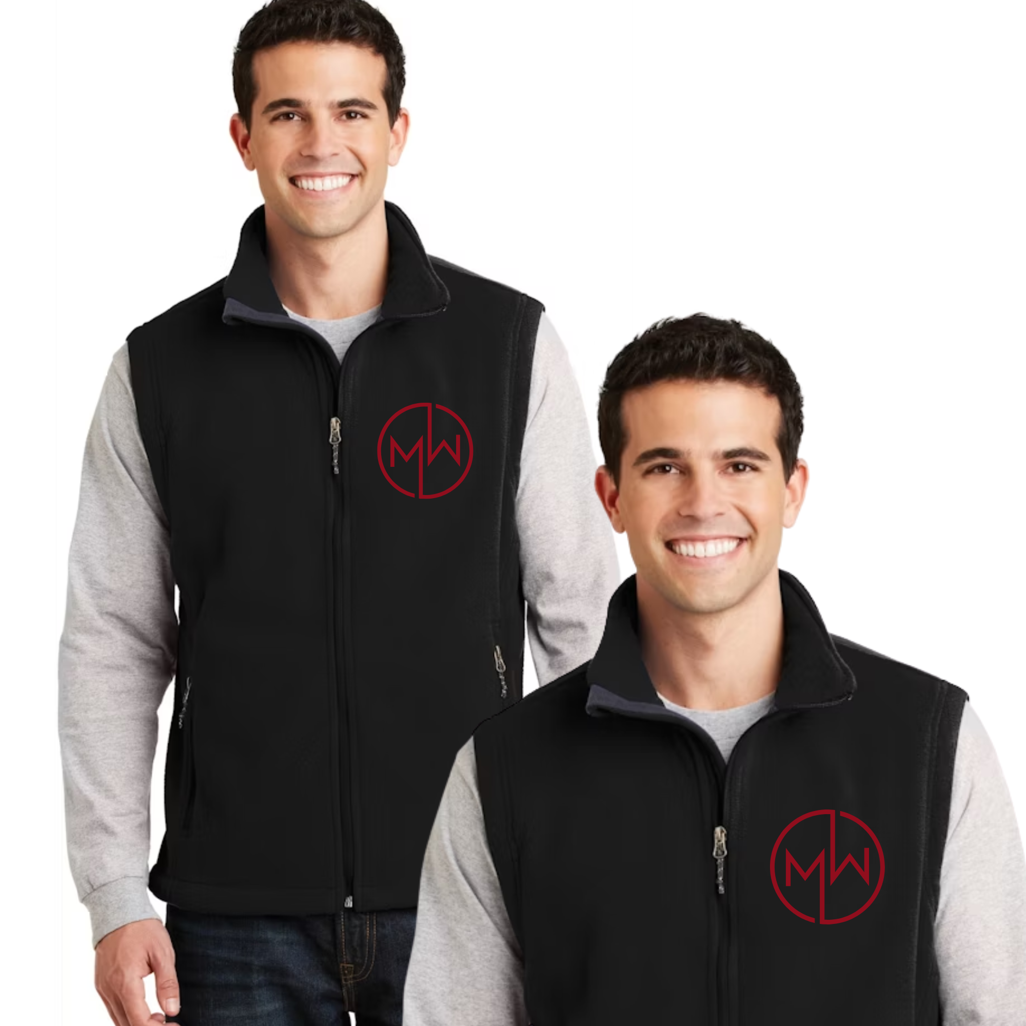 Embroidered Fleece Vest