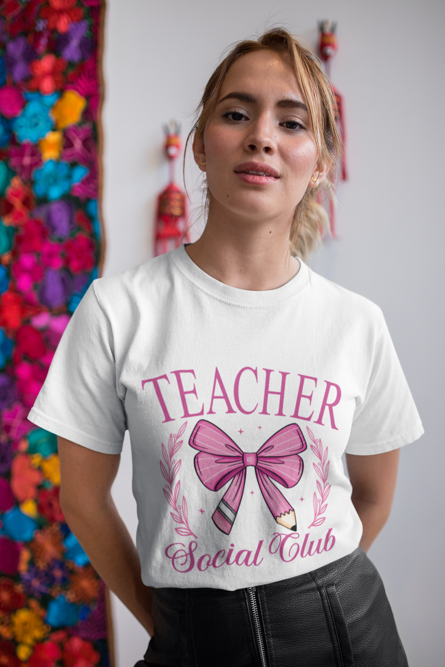 Coquette Teacher Pink Bow Shirt, Teacher Shirt, Back to School Shirt, Gift for Teacher, Teacher appreciation Shirt and gift