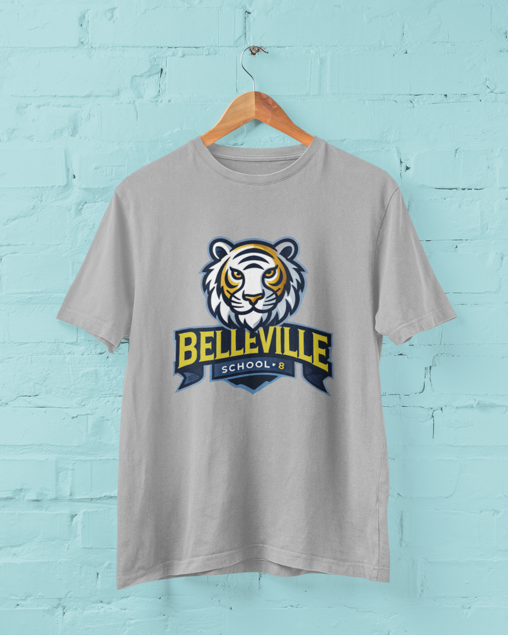 Belleville Short Sleeve Shirt with School Logo