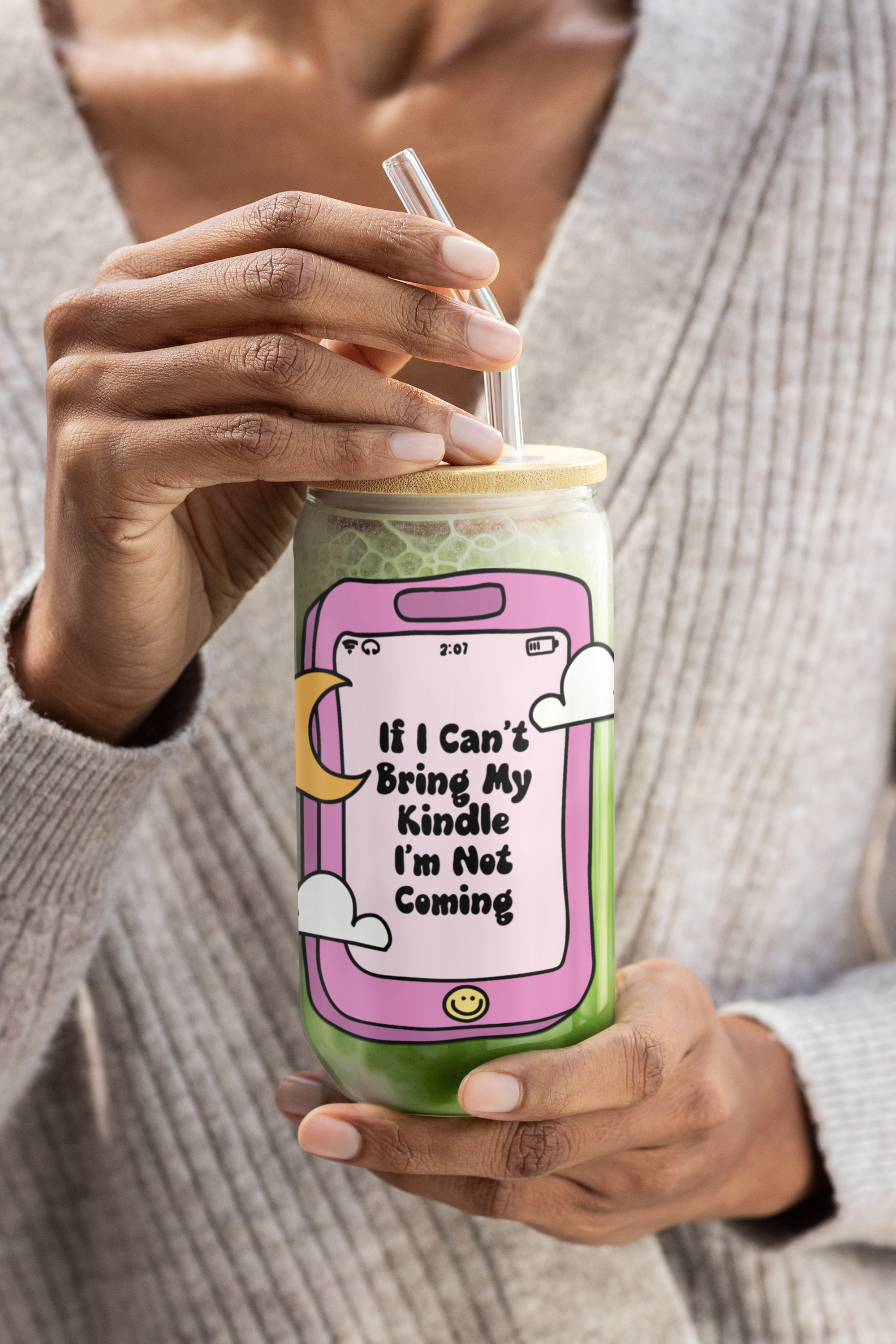 If I can't bring my kindle, I'm not coming glass cup