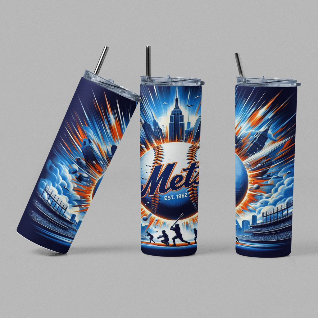 Baseball Mets Skinny Tumbler - Mets Skinny Tumbler