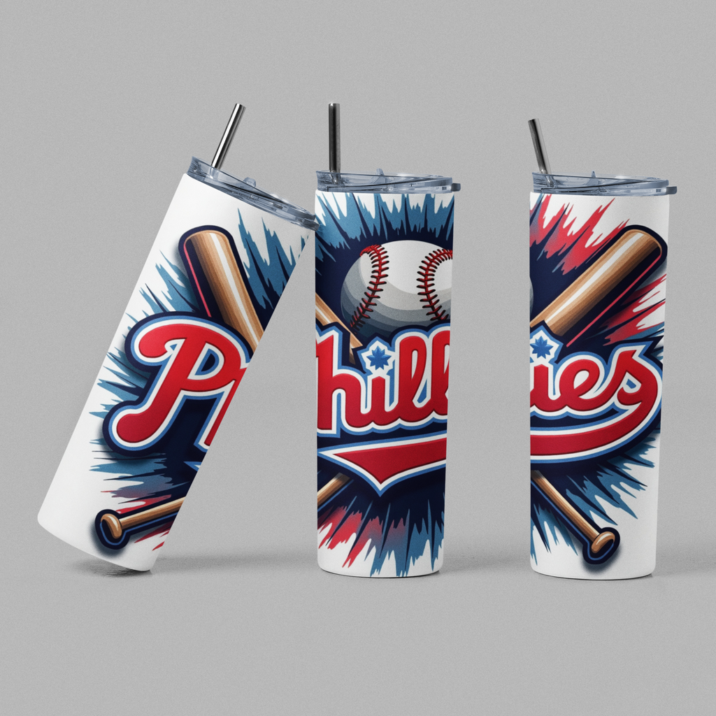 Baseball Phillies Skinny Tumbler - Phillies Skinny Tumbler