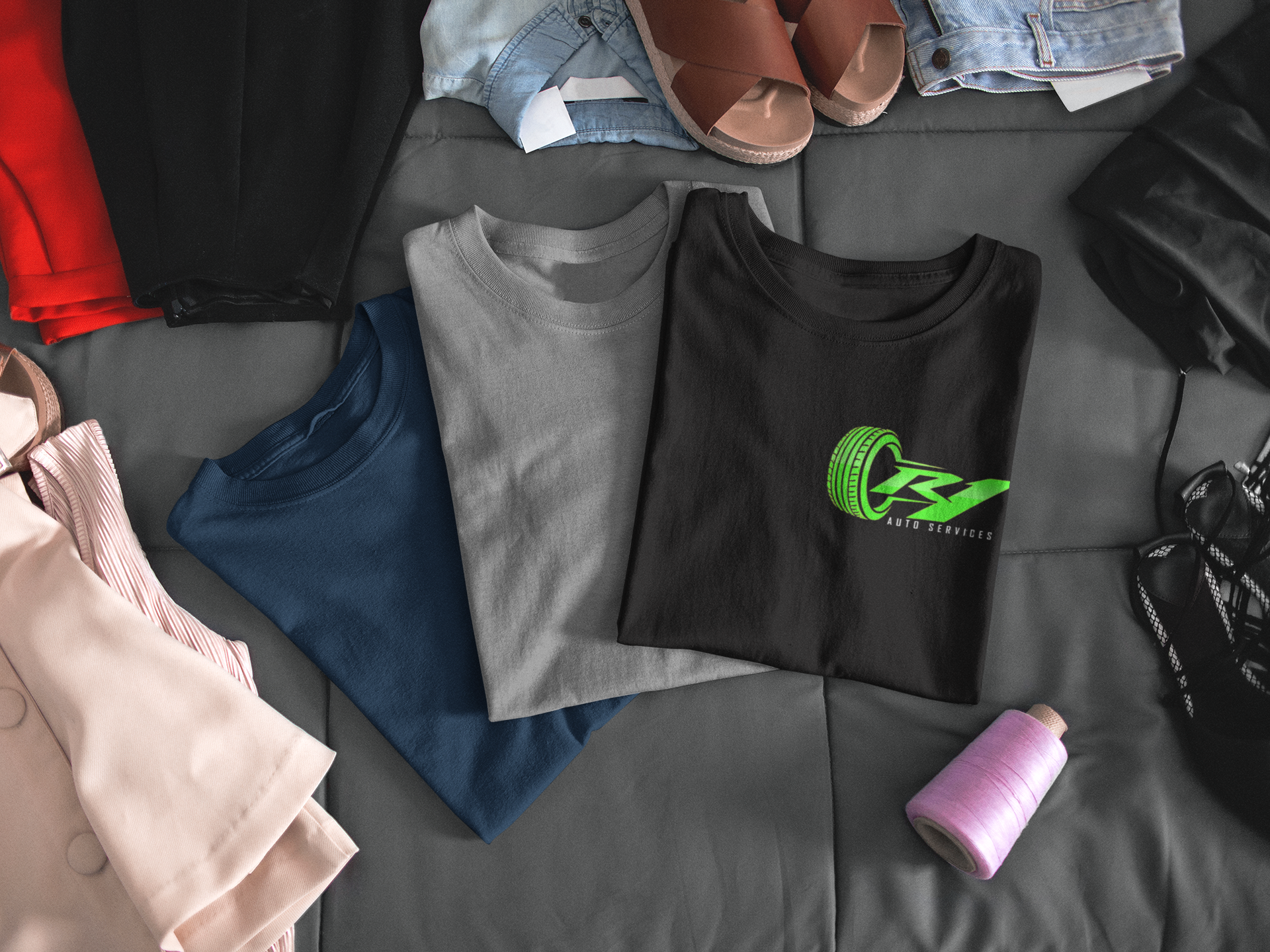 Short Sleeve Business Logo Pocket Style