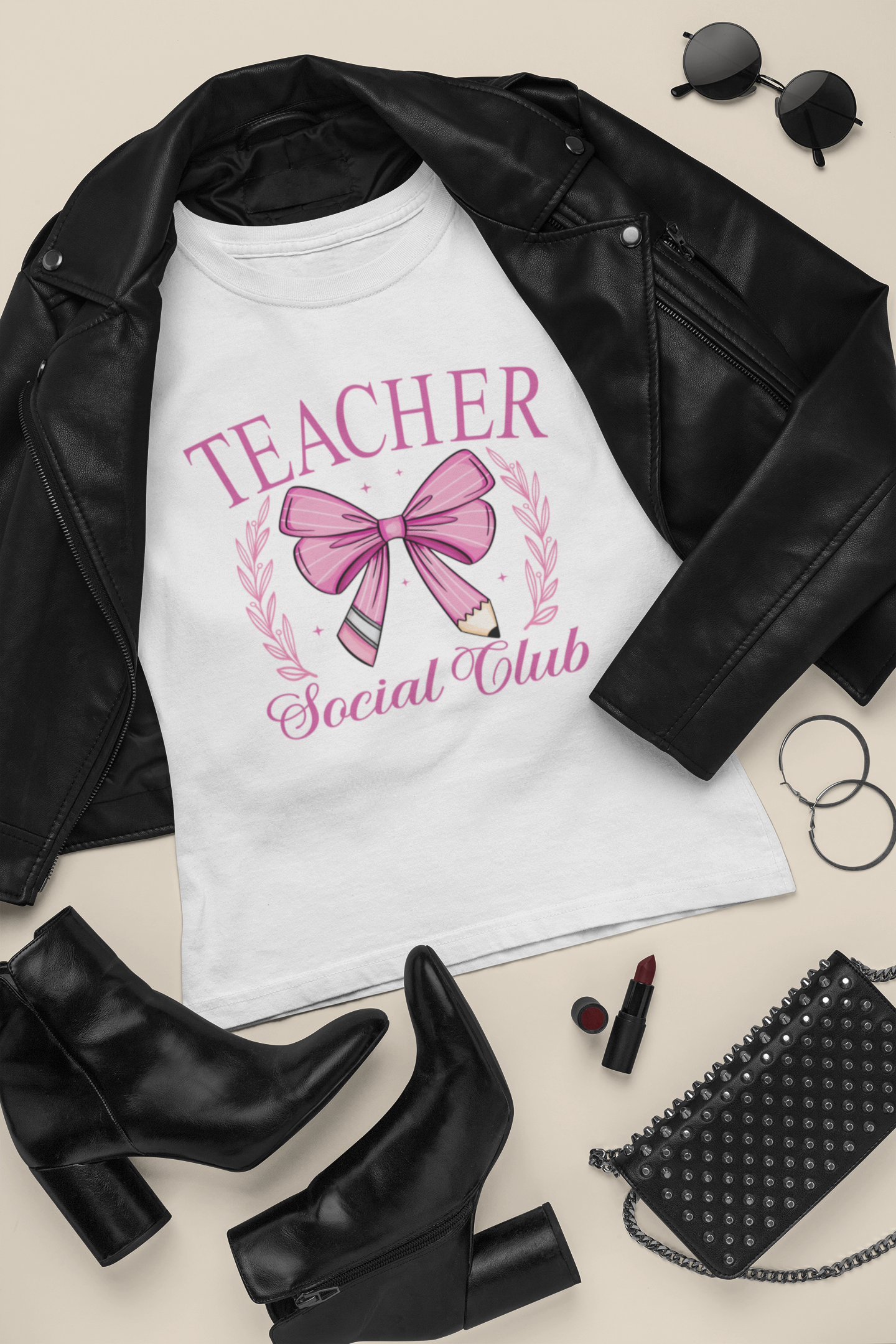 Coquette Teacher Pink Bow Shirt, Teacher Shirt, Back to School Shirt, Gift for Teacher, Teacher appreciation Shirt and gift