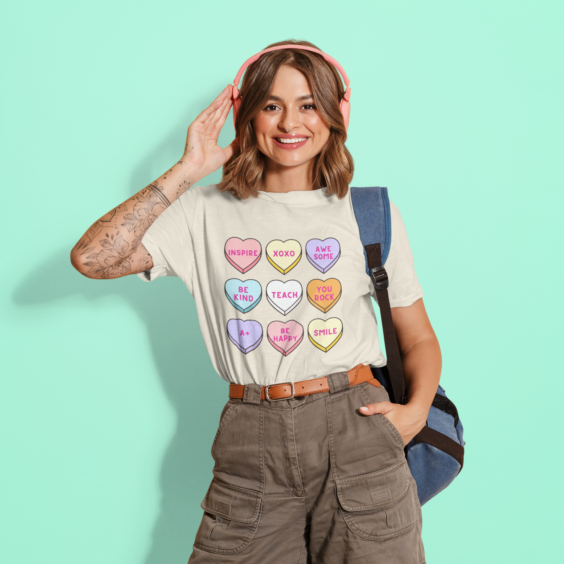 Hearts Teacher Valentine's Day Shirt