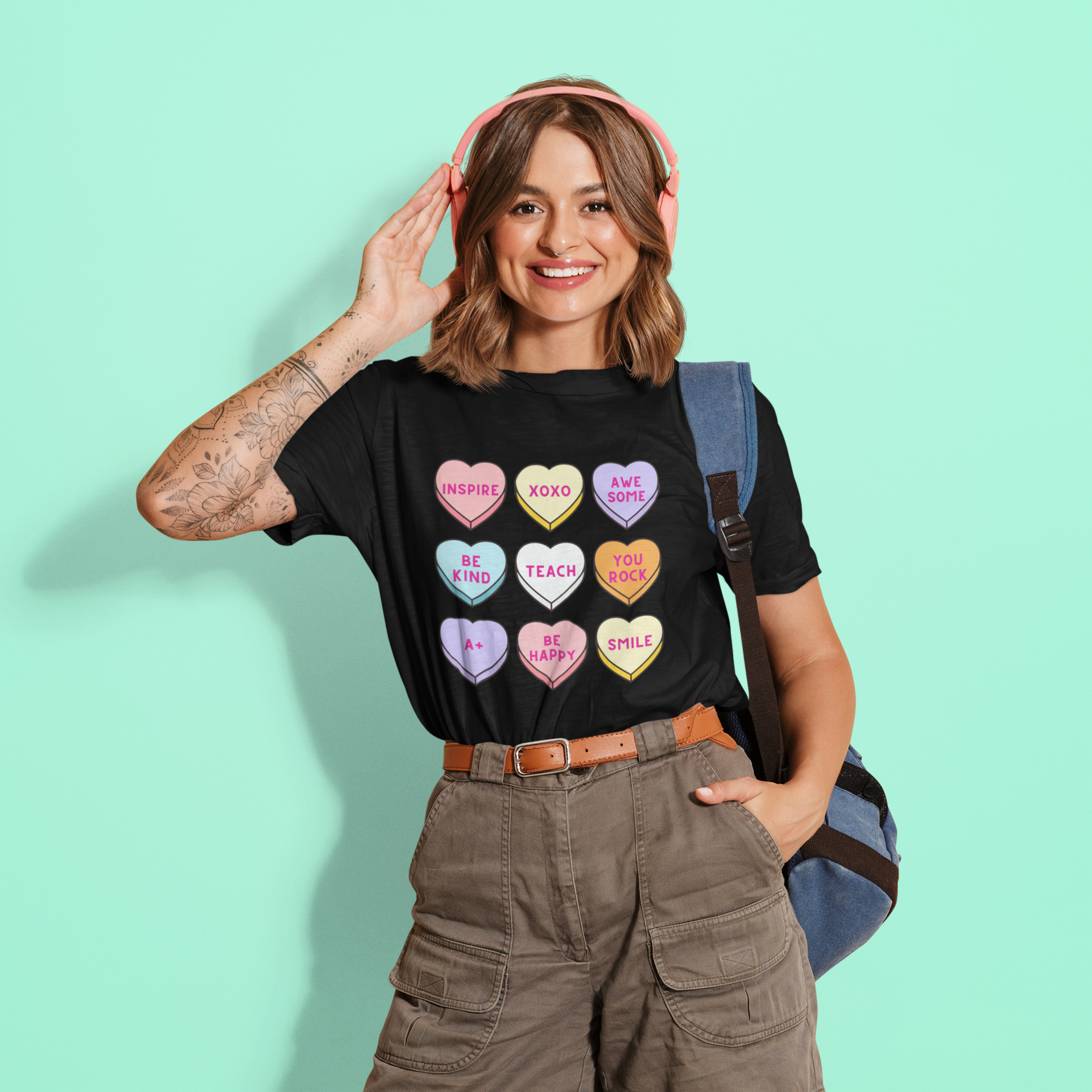 Hearts Teacher Valentine's Day Shirt