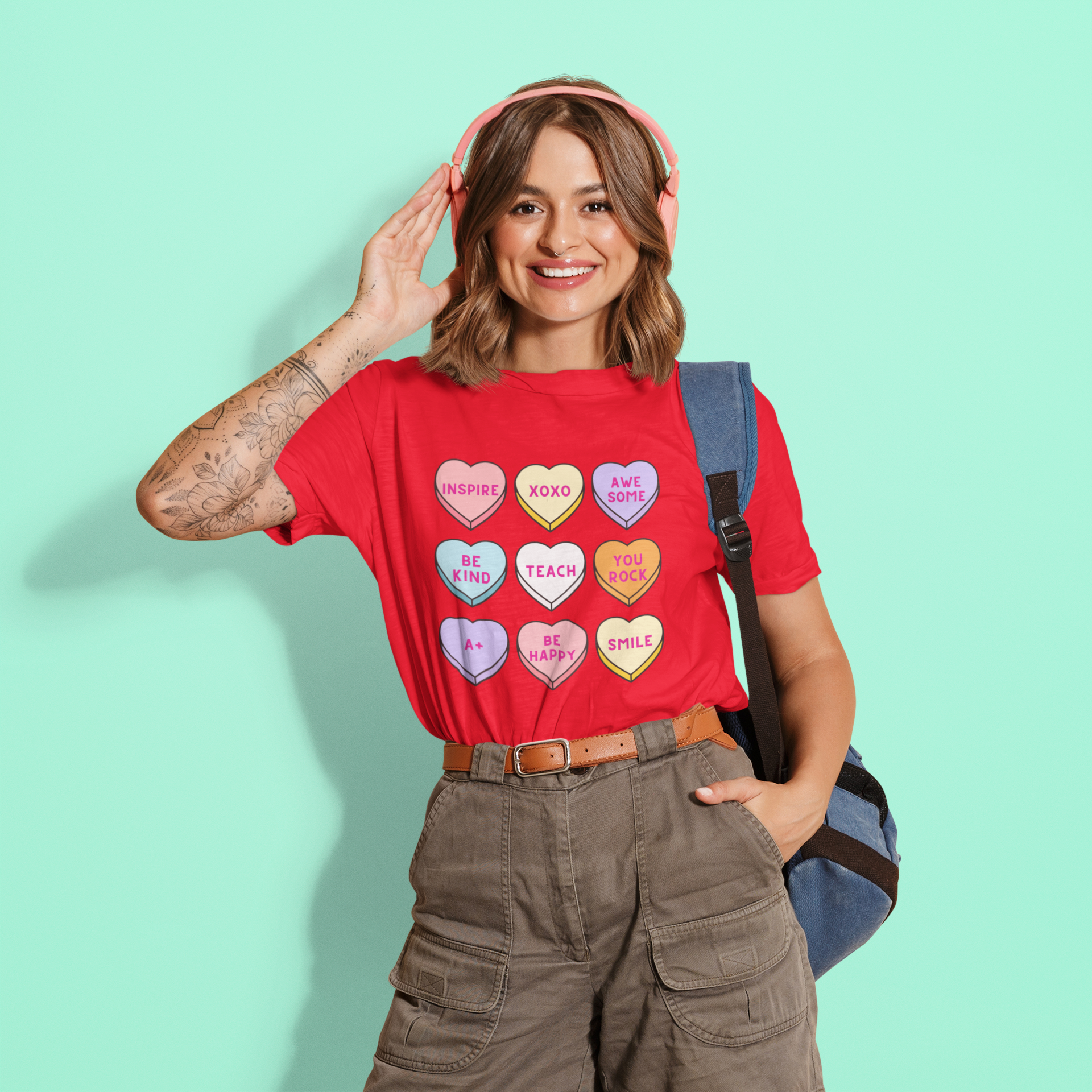 Hearts Teacher Valentine's Day Shirt